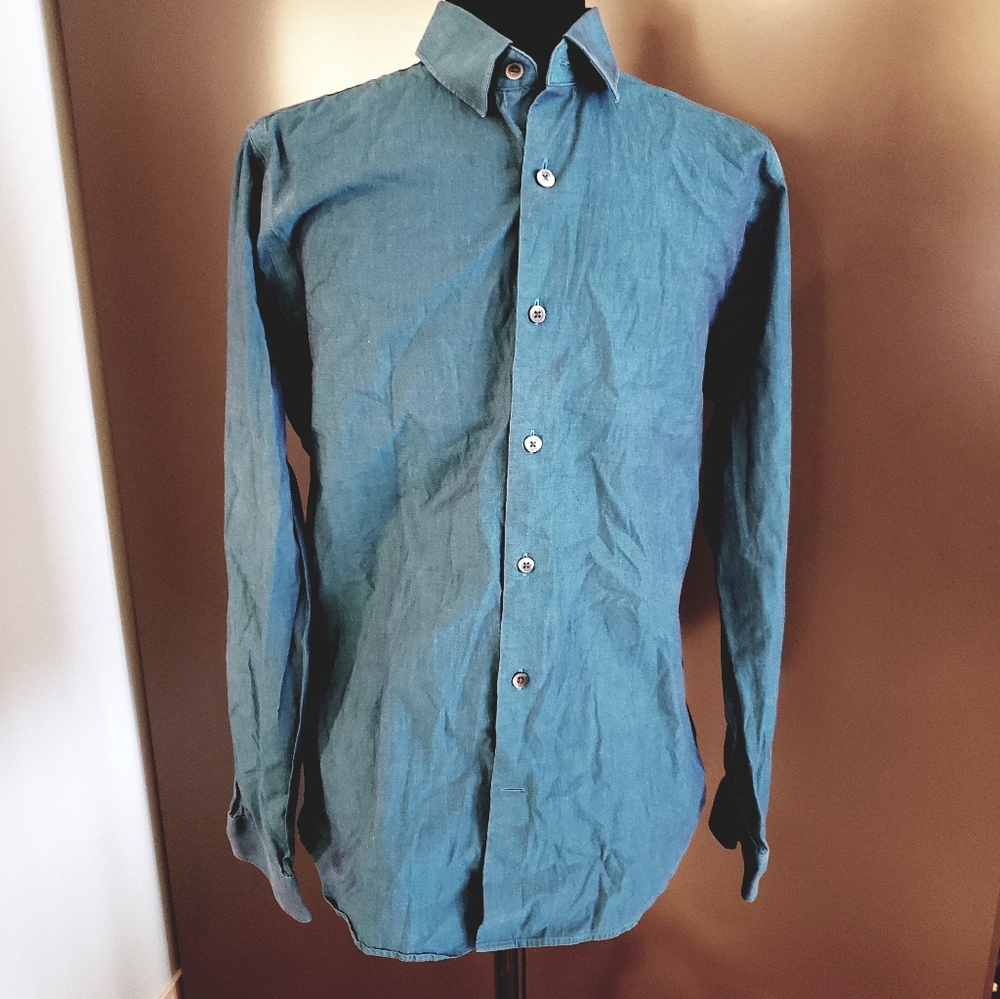 Express 1MX Teal Dress Shirt - M